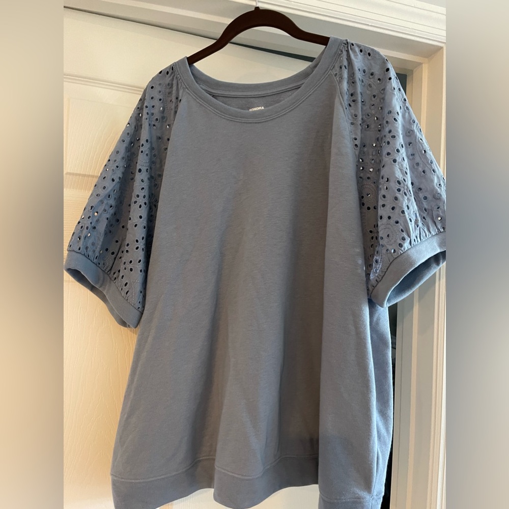 Sonoma Cotton Cut-Outs Short Sleeve